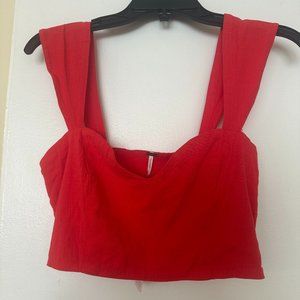 Free People - Red Sleeveless Crop Top - Size 4